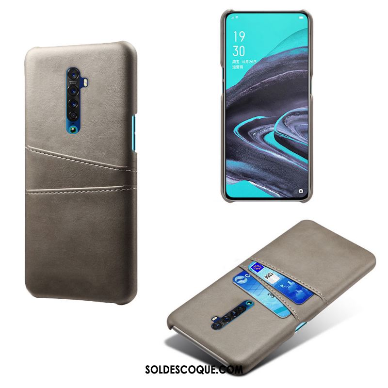 Coque Oppo Reno 2 Carte Étui Cuir Téléphone Portable Foncé France