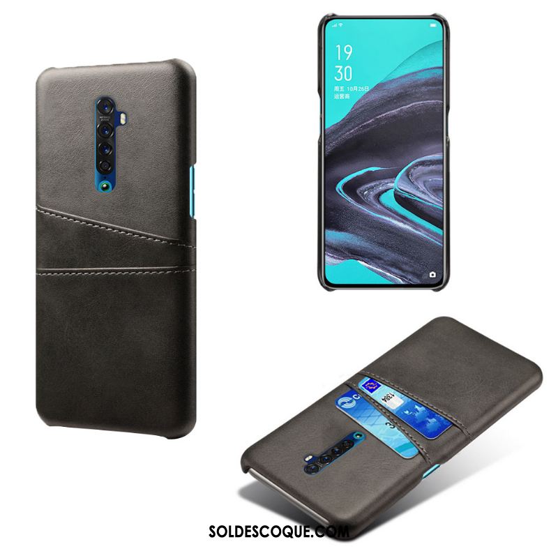 Coque Oppo Reno 2 Carte Étui Cuir Téléphone Portable Foncé France