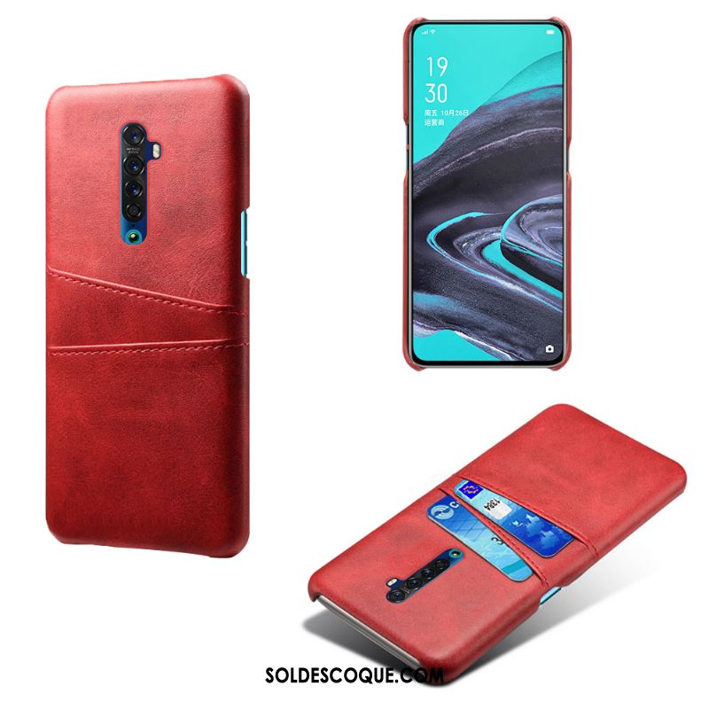 Coque Oppo Reno 2 Carte Étui Cuir Téléphone Portable Foncé France