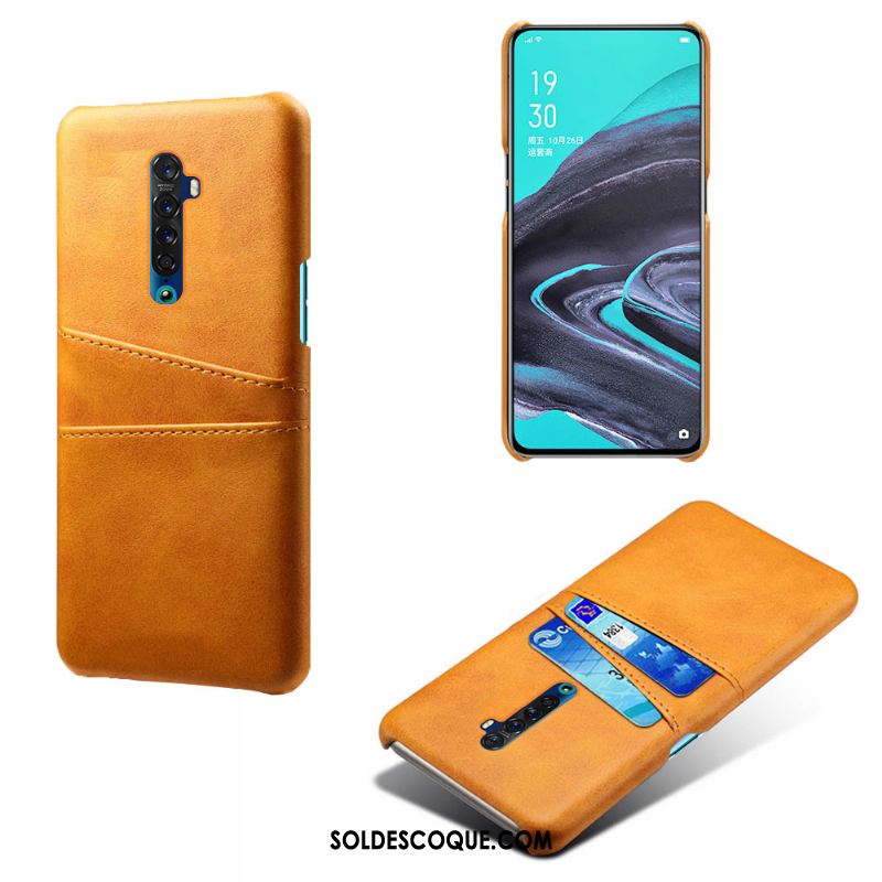 Coque Oppo Reno 2 Carte Étui Cuir Téléphone Portable Foncé France