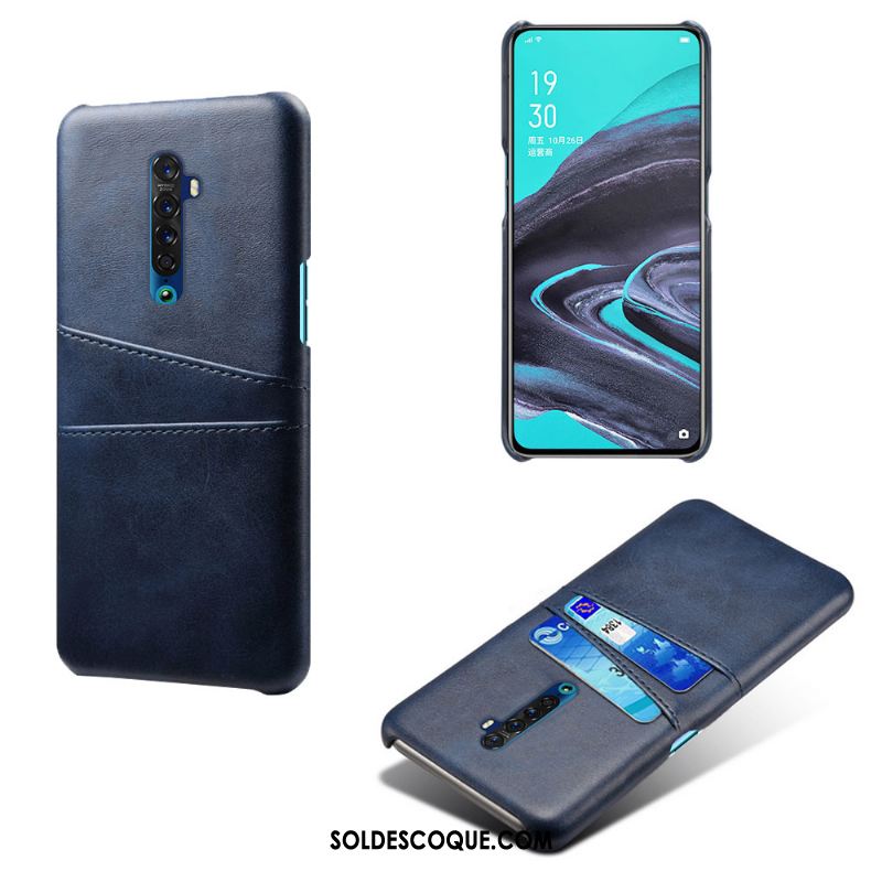 Coque Oppo Reno 2 Carte Étui Cuir Téléphone Portable Foncé France