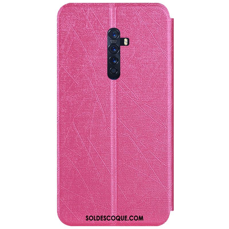 Coque Oppo Reno 2 Membrane Couleur Fluide Doux Étui En Cuir Modèle Fleurie Pas Cher