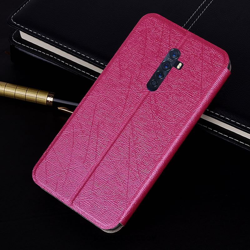 Coque Oppo Reno 2 Membrane Couleur Fluide Doux Étui En Cuir Modèle Fleurie Pas Cher