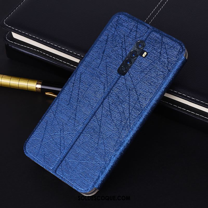 Coque Oppo Reno 2 Membrane Couleur Fluide Doux Étui En Cuir Modèle Fleurie Pas Cher