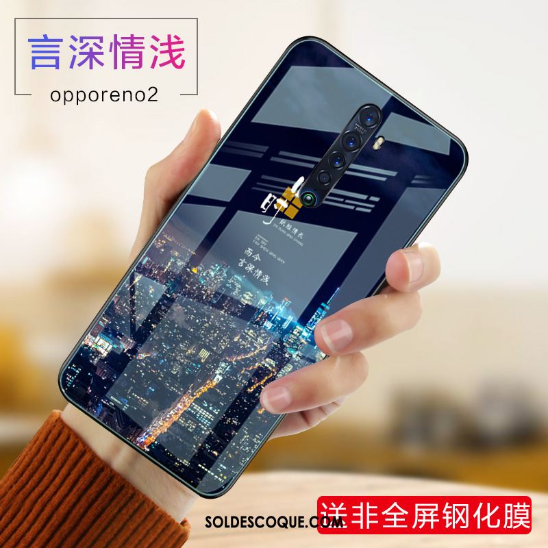 Coque Oppo Reno 2 Nouveau Tempérer Téléphone Portable Étui Silicone En Ligne