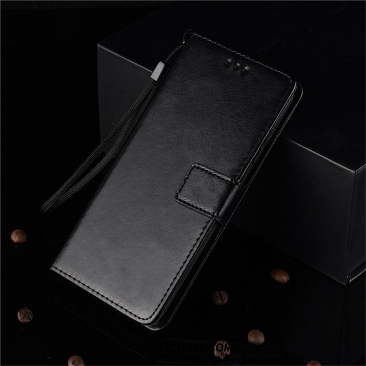 Coque Oppo Reno 2 Ornements Suspendus Protection Étui En Cuir Portefeuille Noir Pas Cher