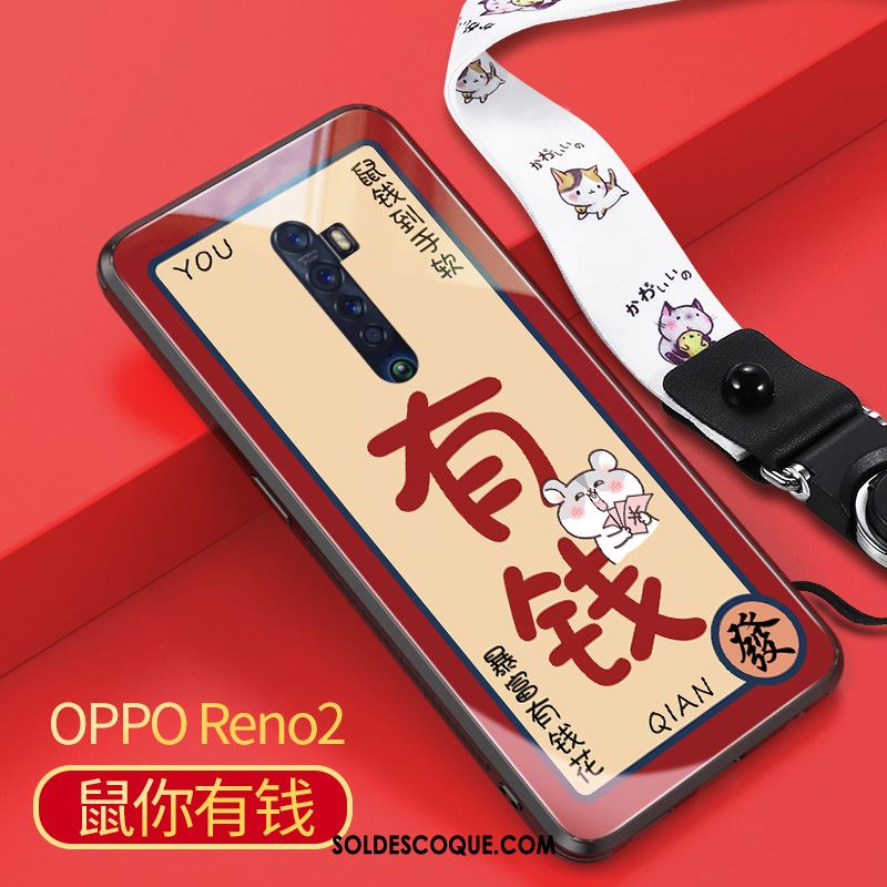 Coque Oppo Reno 2 Ornements Suspendus Protection Étui Téléphone Portable Tempérer Pas Cher