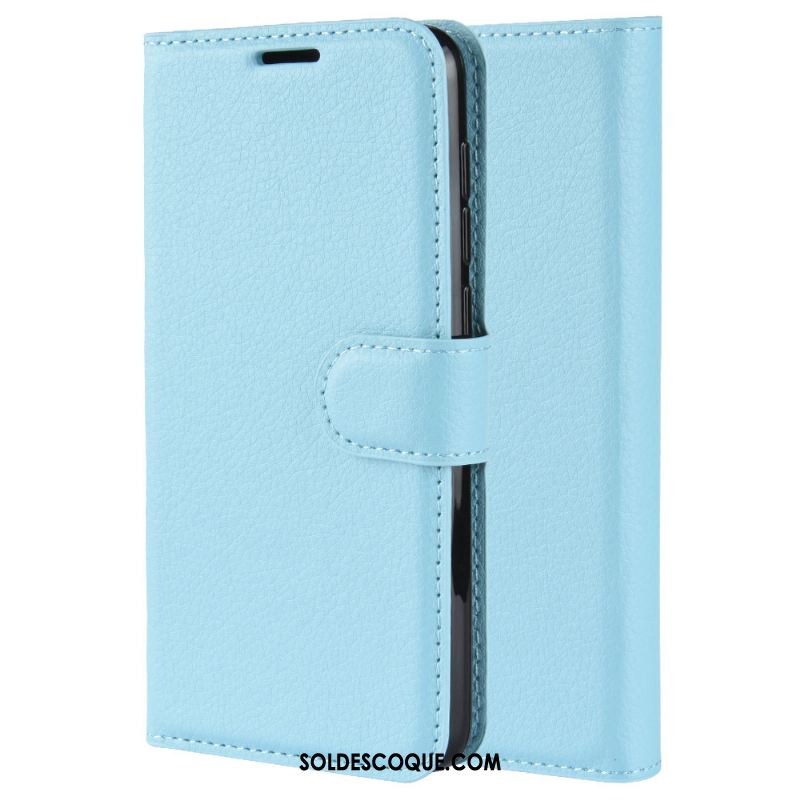 Coque Oppo Reno 2 Protection Modèle Fleurie Étui En Cuir Litchi Couleur Unie En Vente