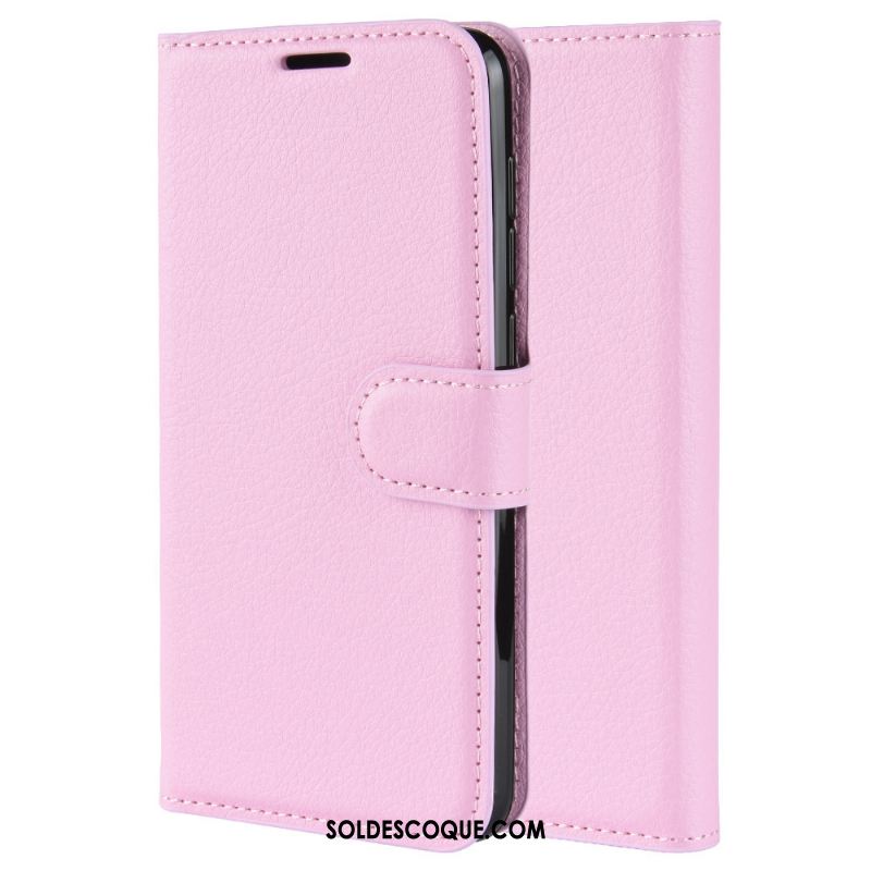 Coque Oppo Reno 2 Protection Modèle Fleurie Étui En Cuir Litchi Couleur Unie En Vente