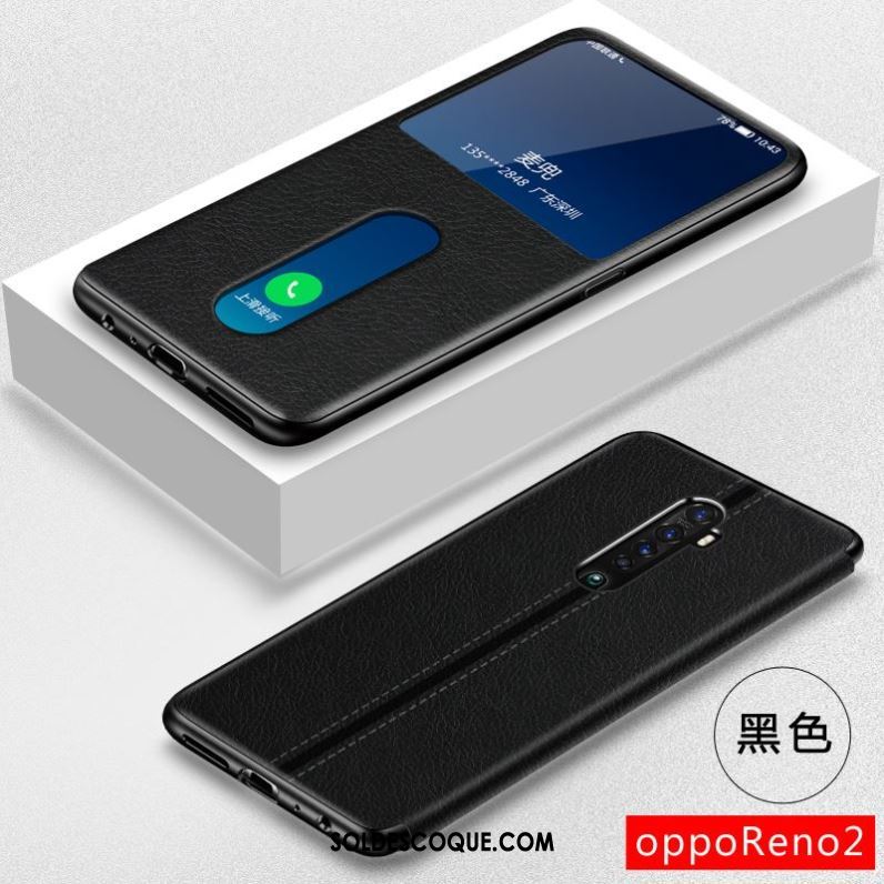 Coque Oppo Reno 2 Protection Tout Compris Noir Étui Étui En Cuir Housse En Vente