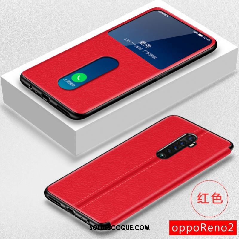 Coque Oppo Reno 2 Protection Tout Compris Noir Étui Étui En Cuir Housse En Vente