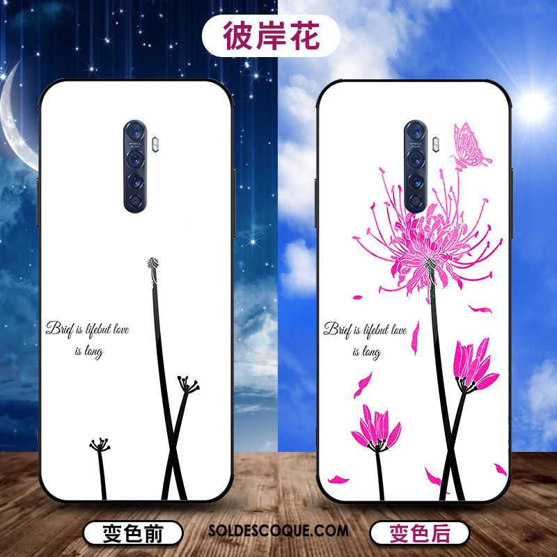 Coque Oppo Reno 2 Silicone Tout Compris Verre Net Rouge Fleur Pas Cher