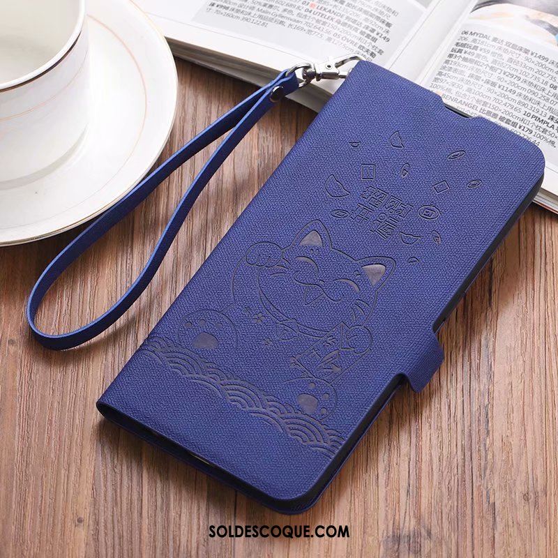 Coque Oppo Reno 2 Z Créatif Délavé En Daim Étui En Cuir Protection Téléphone Portable Pas Cher