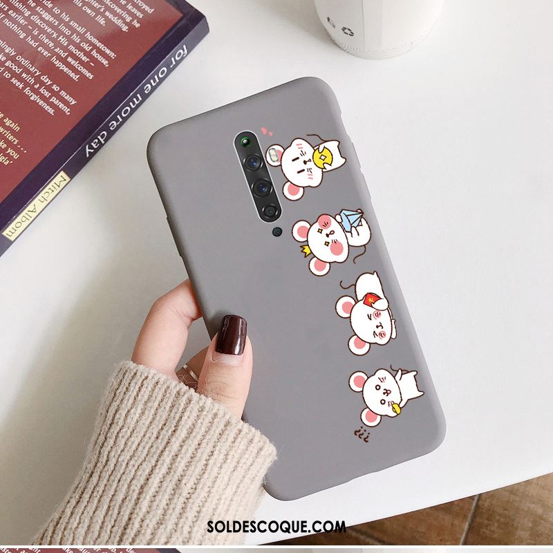 Coque Oppo Reno 2 Z Délavé En Daim Silicone Dessin Animé Tout Compris Vin Rouge Pas Cher