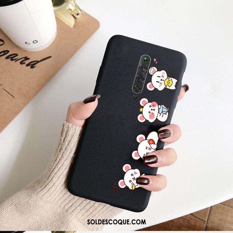 Coque Oppo Reno 2 Z Délavé En Daim Silicone Dessin Animé Tout Compris Vin Rouge Pas Cher