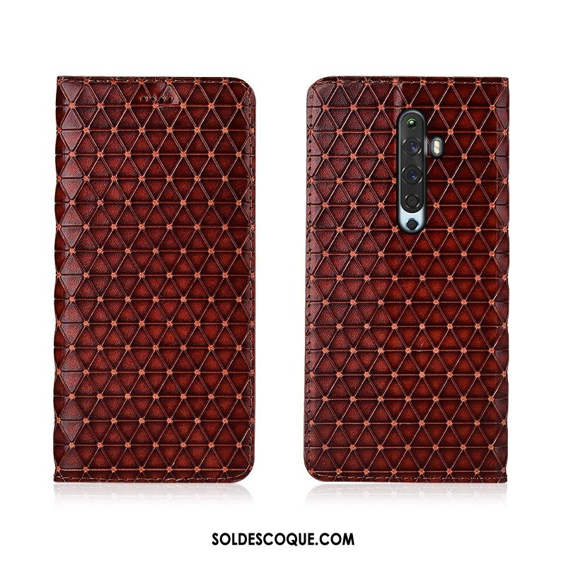 Coque Oppo Reno 2 Z Incassable Modèle Fleurie Cuir Véritable Téléphone Portable Étui Housse En Ligne