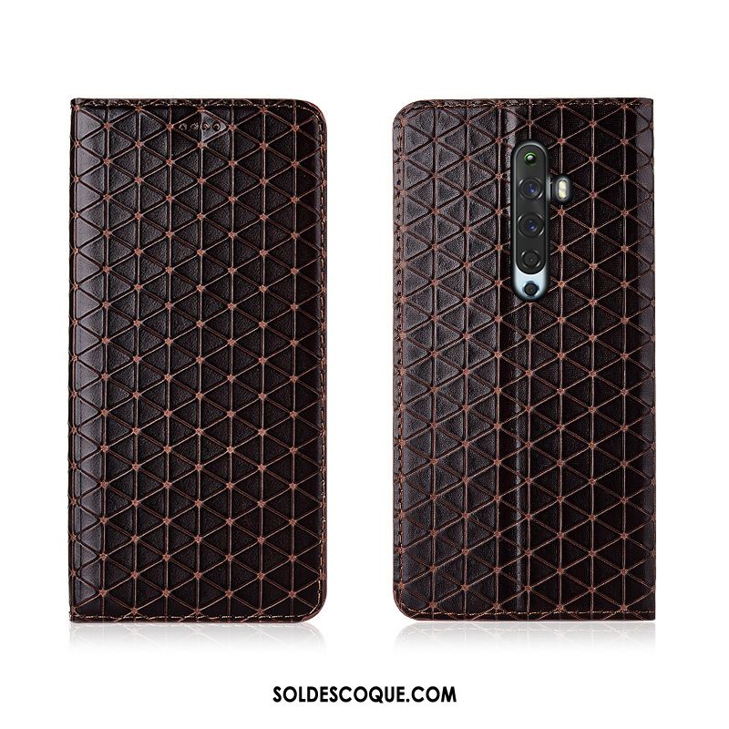 Coque Oppo Reno 2 Z Incassable Modèle Fleurie Cuir Véritable Téléphone Portable Étui Housse En Ligne