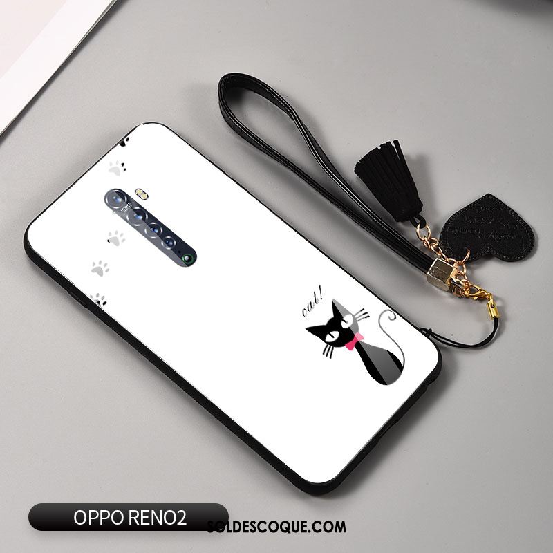 Coque Oppo Reno 2 Z Net Rouge Blanc Étui Téléphone Portable Simple En Vente