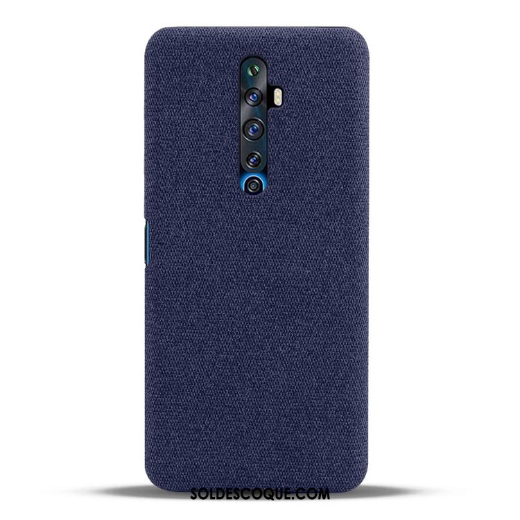 Coque Oppo Reno 2 Z Noir Toile Incassable Délavé En Daim Modèle Fleurie En Vente