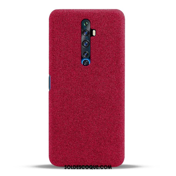 Coque Oppo Reno 2 Z Noir Toile Incassable Délavé En Daim Modèle Fleurie En Vente