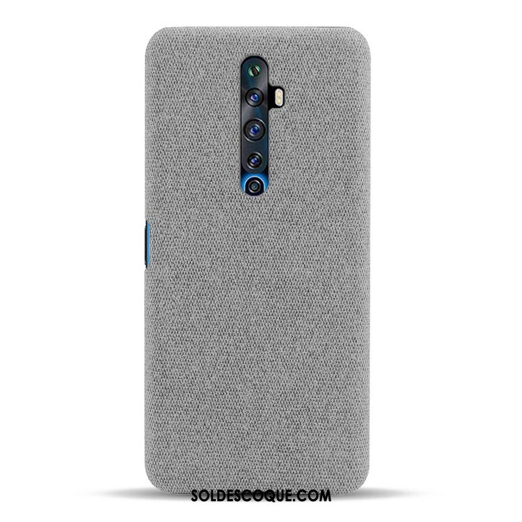 Coque Oppo Reno 2 Z Noir Toile Incassable Délavé En Daim Modèle Fleurie En Vente