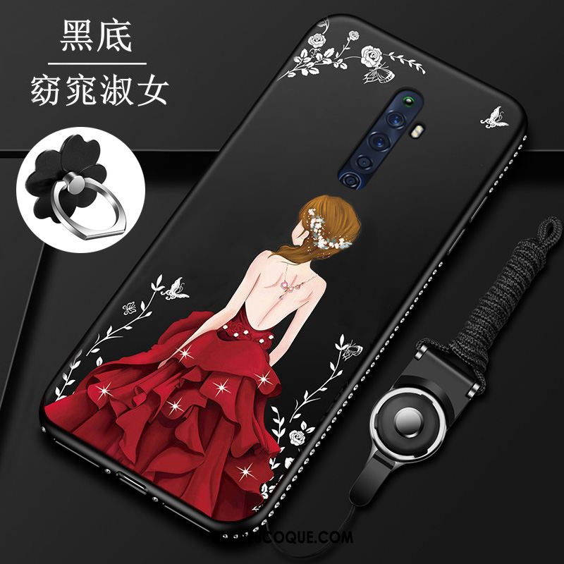 Coque Oppo Reno 2 Z Ornements Suspendus Silicone Net Rouge Incassable Protection Housse En Vente