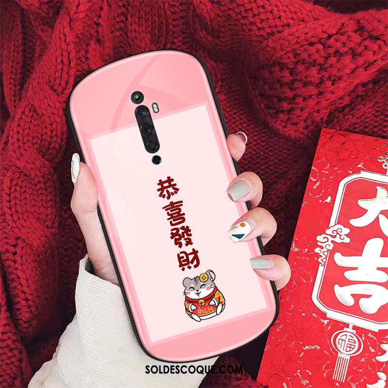 Coque Oppo Reno 2 Z Rond Amoureux Richesse Net Rouge Arc Pas Cher