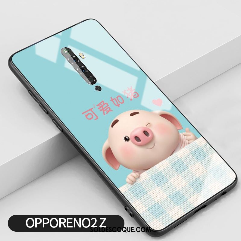 Coque Oppo Reno 2 Z Tout Compris Téléphone Portable Verre Amoureux Créatif Pas Cher