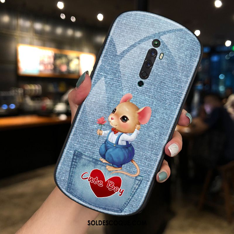 Coque Oppo Reno 2 Z Verre Téléphone Portable Personnalité Dessin Animé Charmant Pas Cher