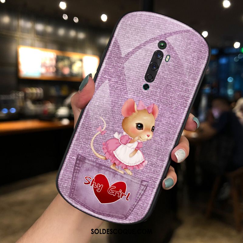 Coque Oppo Reno 2 Z Verre Téléphone Portable Personnalité Dessin Animé Charmant Pas Cher