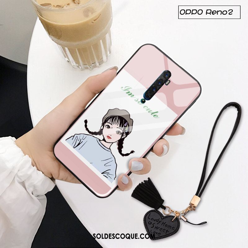 Coque Oppo Reno 2 Z Étui Téléphone Portable Fluide Doux Tendance Verre Soldes