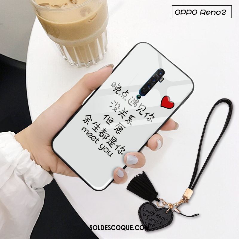 Coque Oppo Reno 2 Z Étui Téléphone Portable Fluide Doux Tendance Verre Soldes