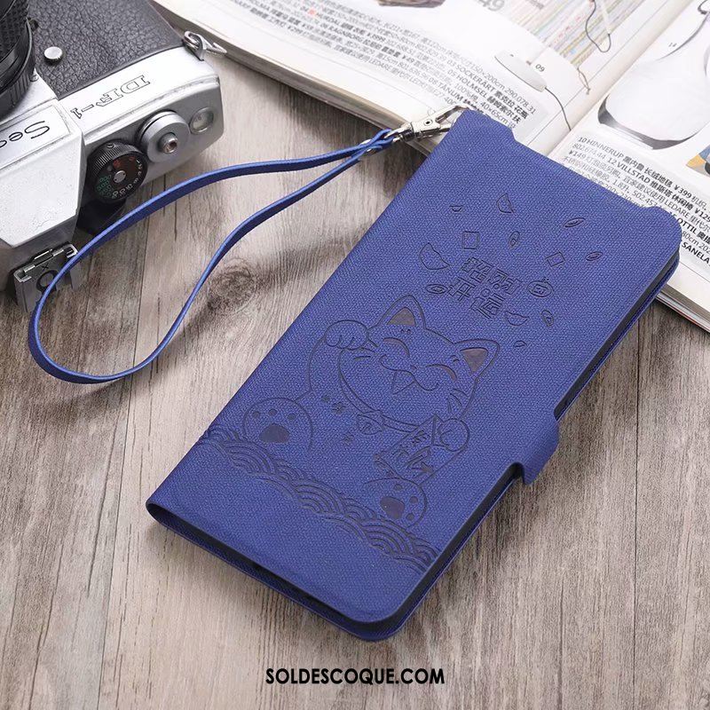 Coque Oppo Reno 2 Étui En Cuir Clamshell Chat Fluide Doux Téléphone Portable En Ligne