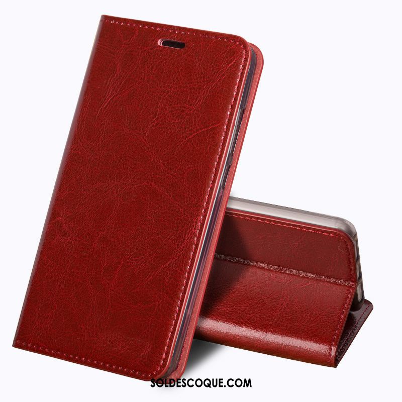 Coque Oppo Reno 2 Étui En Cuir Protection Noir Tempérer Cuir Véritable En Vente