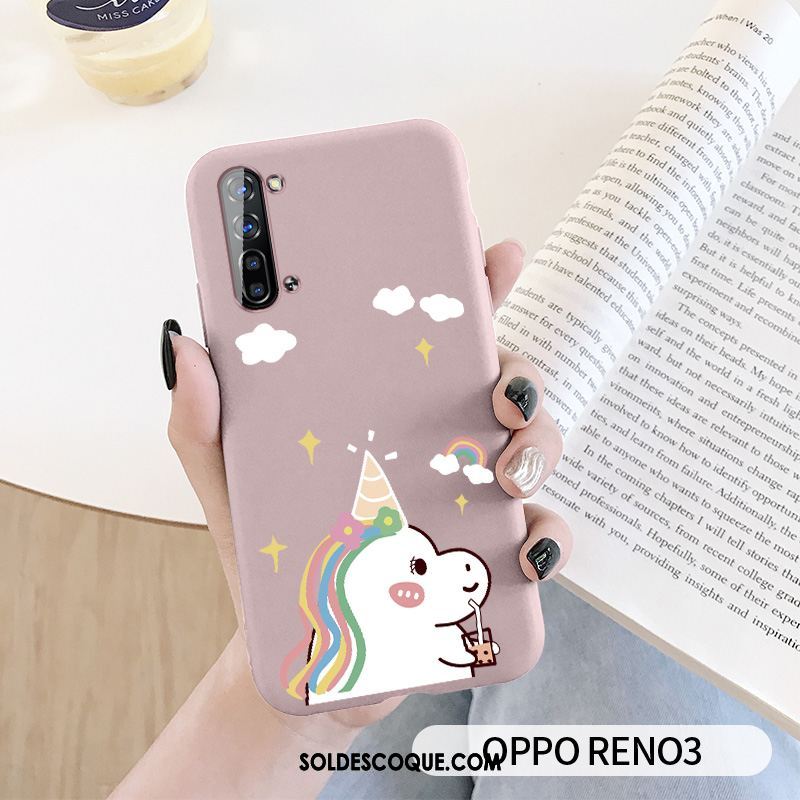 Coque Oppo Reno 3 Créatif Incassable Dessin Animé Personnalité Fluide Doux France