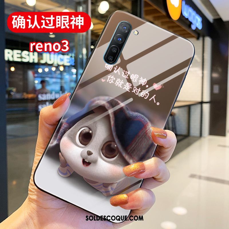 Coque Oppo Reno 3 Dessin Animé Téléphone Portable Rouge Tendance Étui Housse Pas Cher