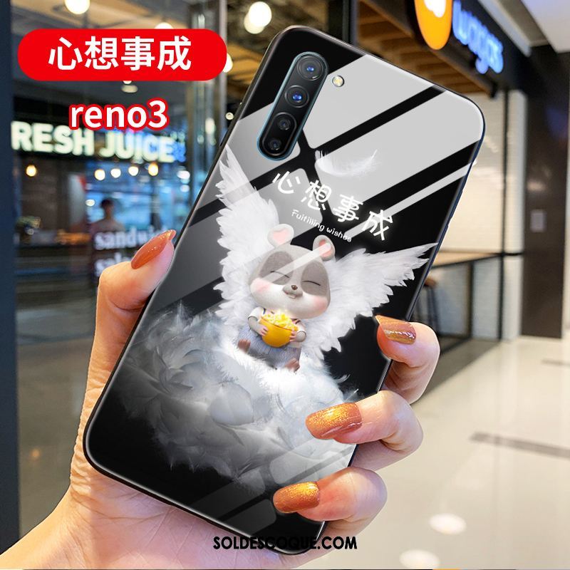 Coque Oppo Reno 3 Dessin Animé Téléphone Portable Rouge Tendance Étui Housse Pas Cher