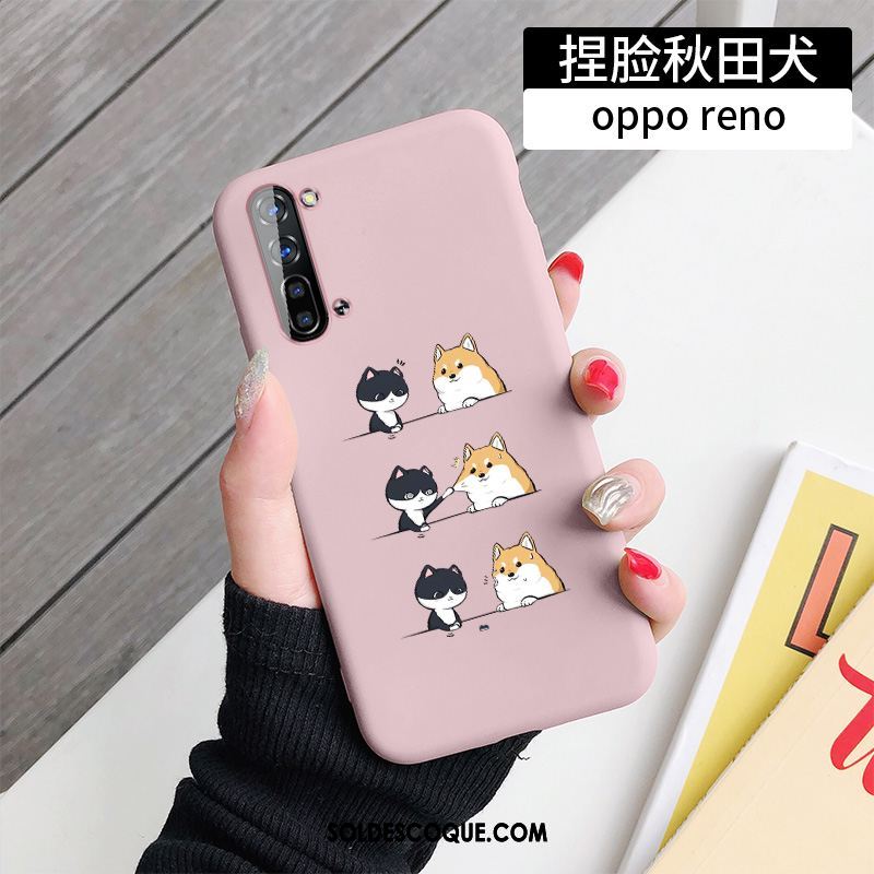 Coque Oppo Reno 3 Incassable Net Rouge Amoureux Simple Nouveau En Ligne