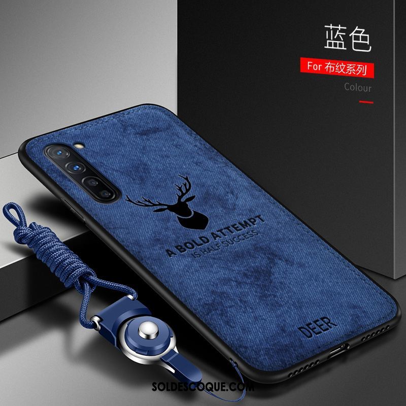 Coque Oppo Reno 3 Incassable Tissu Gris Très Mince Téléphone Portable Soldes