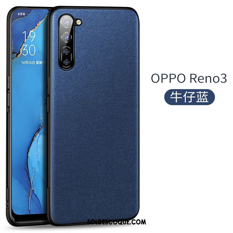 Coque Oppo Reno 3 Modèle Fleurie Gris Nouveau Tissu Téléphone Portable Housse En Ligne