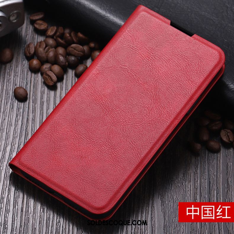 Coque Oppo Reno 3 Net Rouge Clamshell Protection Tendance Étui En Cuir Soldes