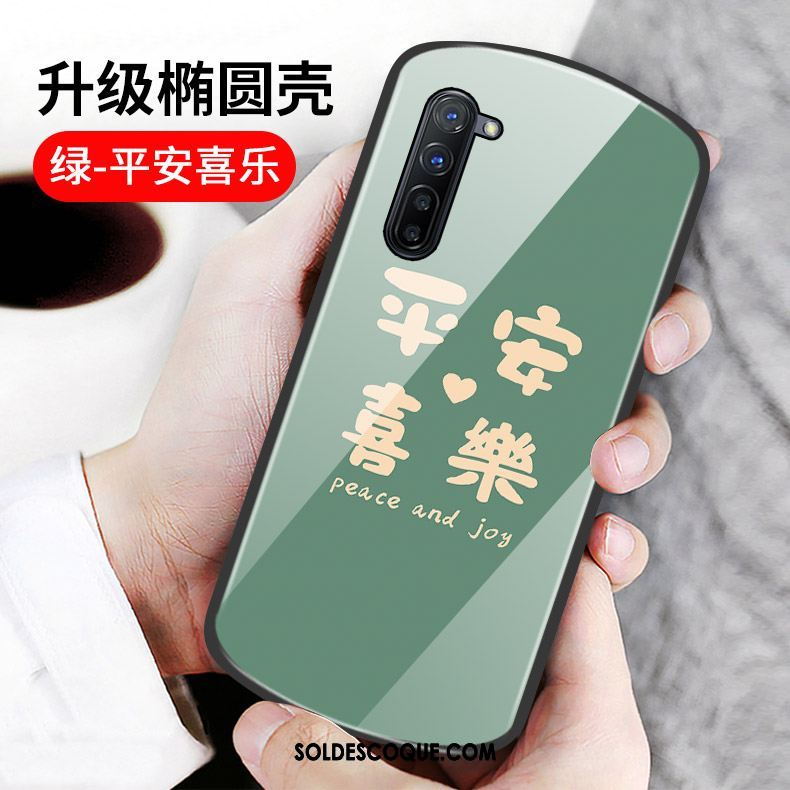 Coque Oppo Reno 3 Net Rouge Vert Rond Incassable Rat Pas Cher