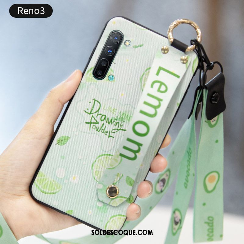 Coque Oppo Reno 3 Personnalité Frais Rose Étui Fruit En Vente