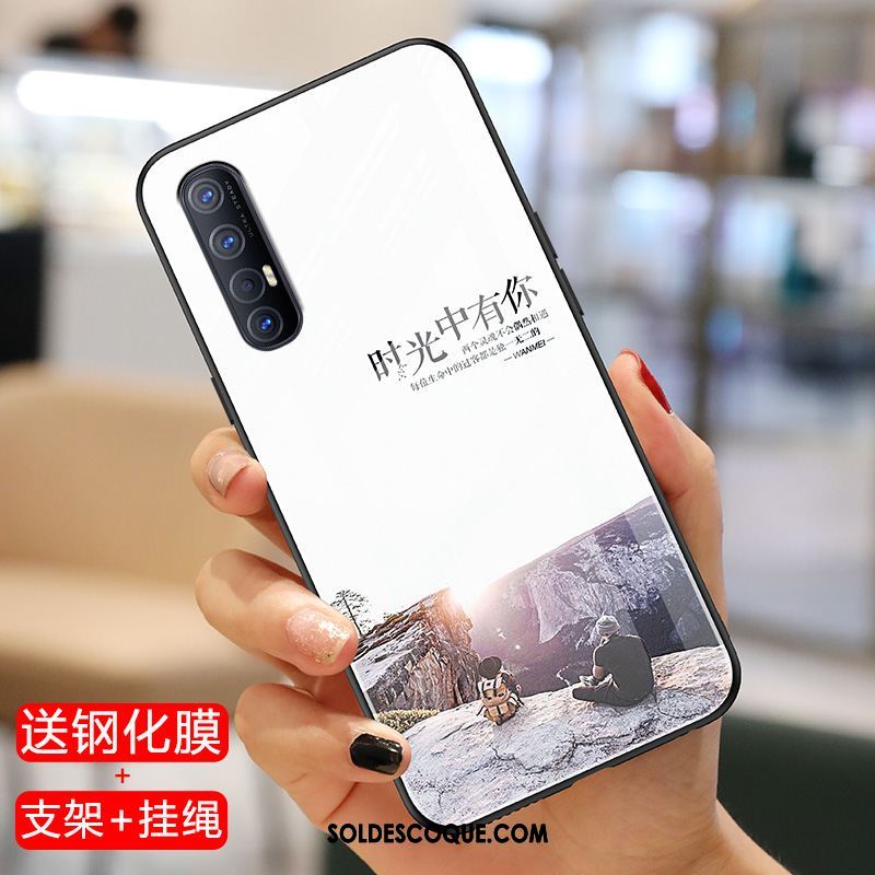 Coque Oppo Reno 3 Pro Fluide Doux Difficile Net Rouge Étui Incassable Pas Cher