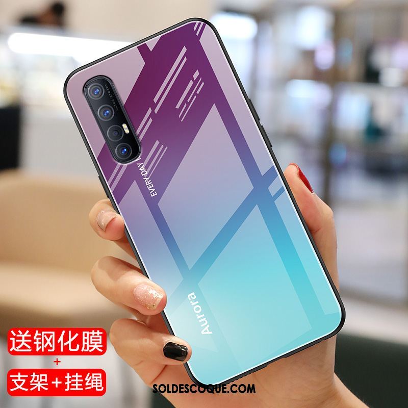 Coque Oppo Reno 3 Pro Fluide Doux Difficile Net Rouge Étui Incassable Pas Cher