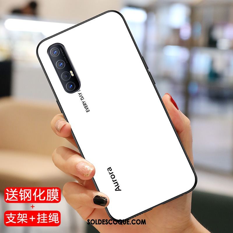 Coque Oppo Reno 3 Pro Fluide Doux Difficile Net Rouge Étui Incassable Pas Cher