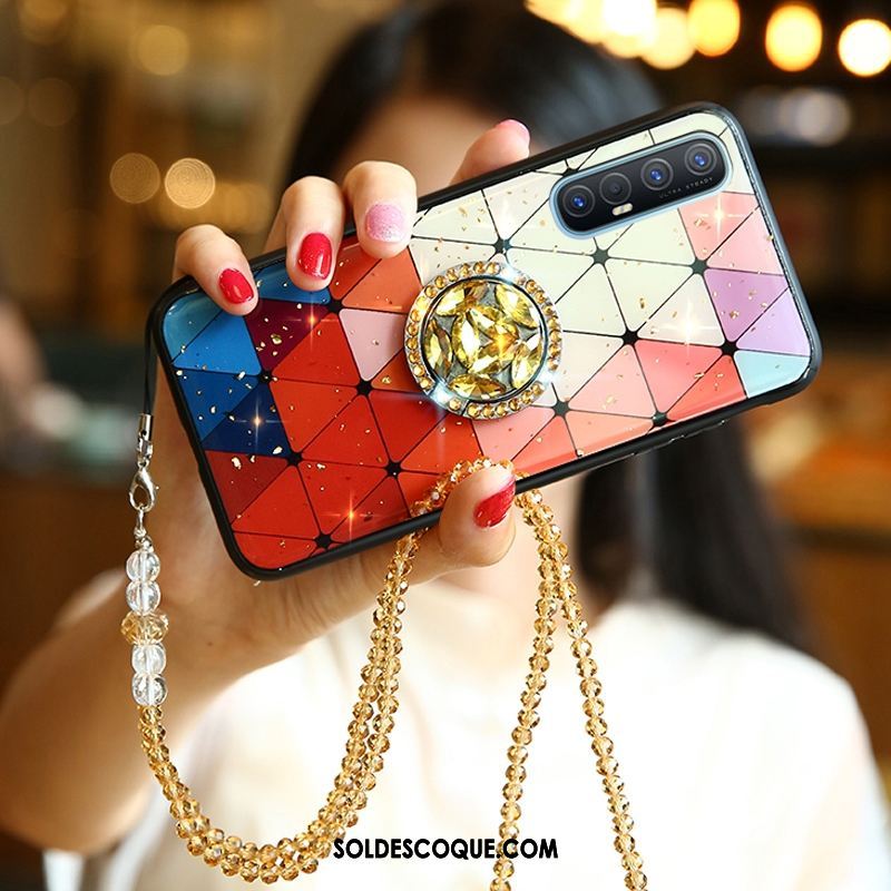 Coque Oppo Reno 3 Pro Incassable Créatif Rouge Fluide Doux Étui En Ligne