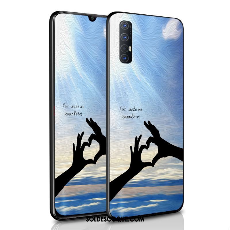 Coque Oppo Reno 3 Pro Net Rouge Incassable Fluide Doux Amoureux Protection Pas Cher