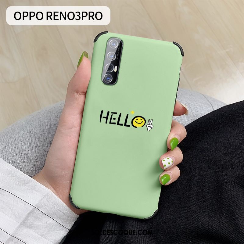 Coque Oppo Reno 3 Pro Net Rouge Silicone Téléphone Portable Créatif Vert France