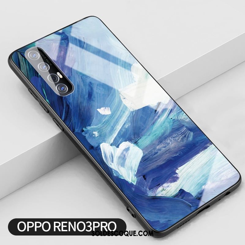 Coque Oppo Reno 3 Pro Protection Peinture À L'huile Créatif Rouge Téléphone Portable En Ligne
